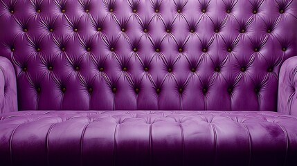 Obraz premium Purple velvet tufted sofa backdrop.
