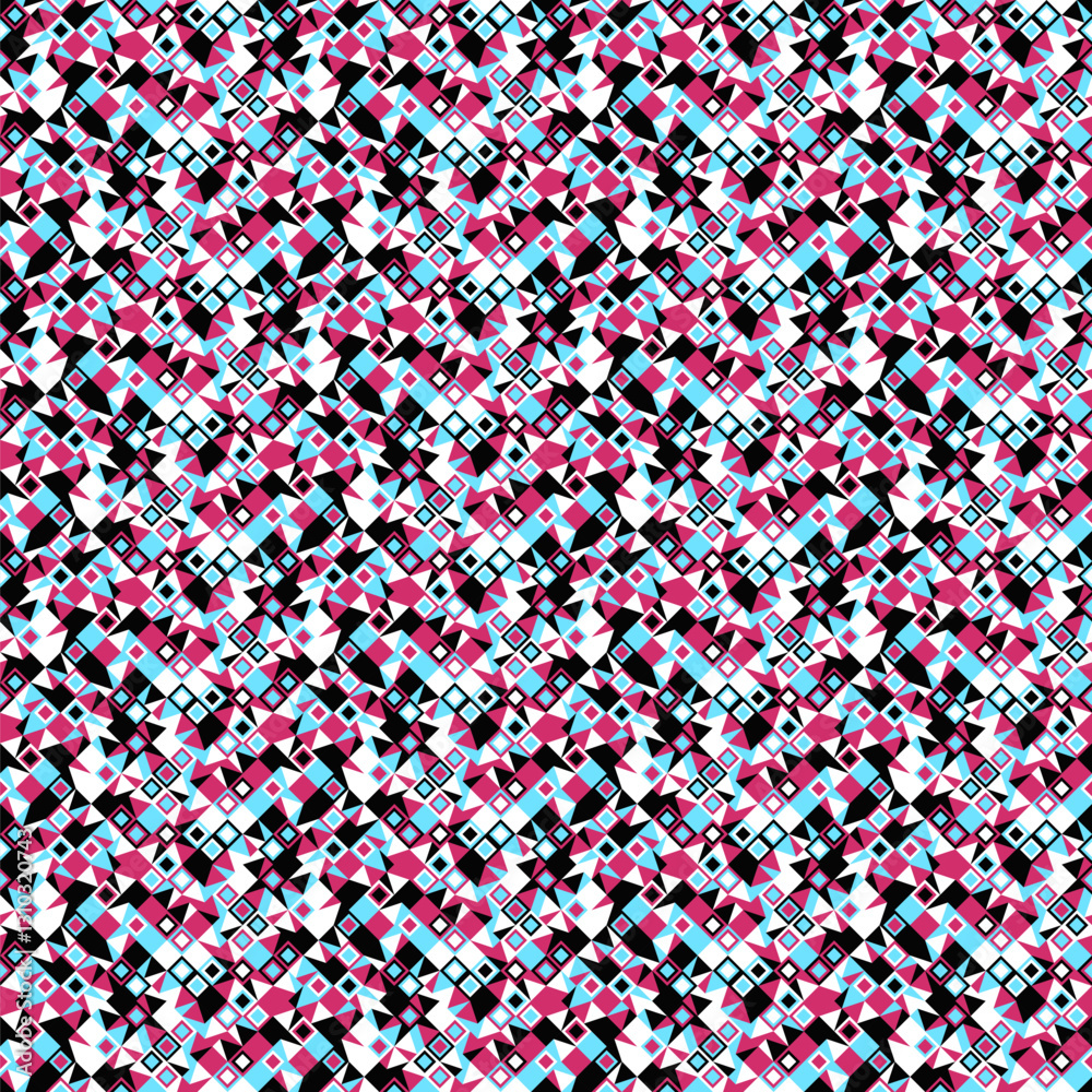 Poster abstract seamless geometrical pattern background - repetitive vector graphic from simple shapes