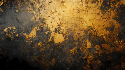 Gritty grunge gold texture background with vignette and aged appearance. Glistening - Cavern. Illustration