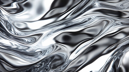Metal silver texture background or aluminum brushed silver texture with reflection.abstract background for wallpaper. generative ai. Glistening - Cavern. Illustration
