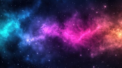 Obraz premium A stunning cosmic scene featuring vibrant colors and starry backgrounds, ideal for use in science fiction themes, space exploration projects, or as digital wallpaper to inspire imagination,