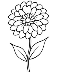 Detailed illustration of a blooming flower with intricate petal designs