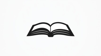 Open book icon, simple design, education background, suitable for website or app