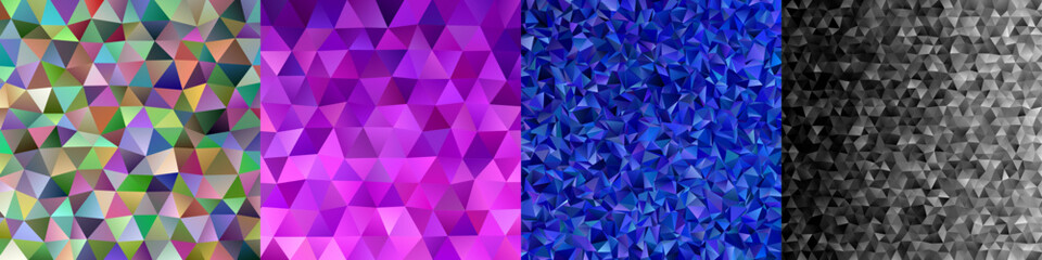 Chaotic triangle polygon background collection