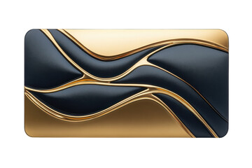 Fototapeta premium Elegant card design featuring flowing gold and black patterns in modern style showcasing contemporary aesthetics