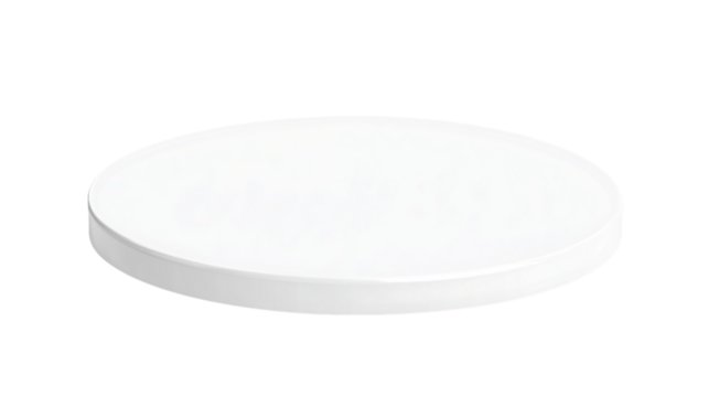 3D rendering of a white round base on a transparent background, PNG
