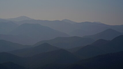 Fototapeta premium Winter mountain scenery in Korea