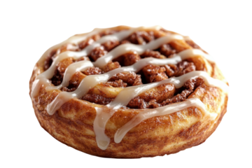 Delicious cinnamon roll drizzled with icing, perfect for breakfast or dessert at any time of day