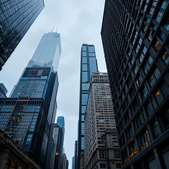 Obraz premium Chicago skyscrapers in the windy city
