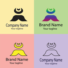 Excellent logo design with different designs of the same shape For business company. Color editable.