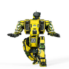 the war machine is waiting for some action on white background