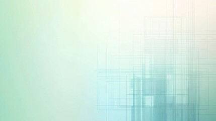 Abstract teal and white geometric background.