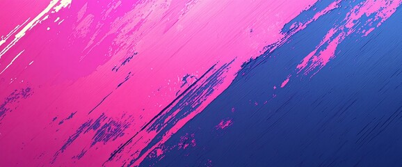 Abstract pink and blue brushstrokes.