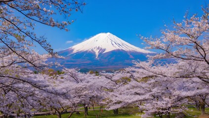  The most beautiful mountain in the world  with cherry blossom gardens 
