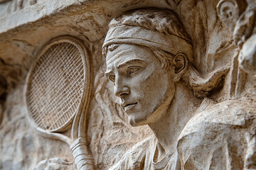 Generative AI Bas-Relief Sculpture Combining Classical Artistic Themes with Modern world attributes