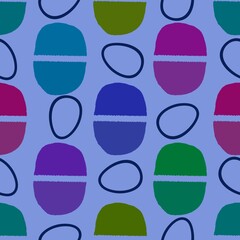 Easter eggs seamless spring pattern for wrapping paper and fabrics
