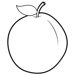 Fresh green apple with a glossy surface, placed on a wooden table