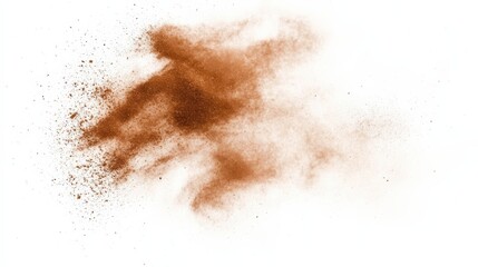 Dust eruption ground action shot studio up close frozen in time