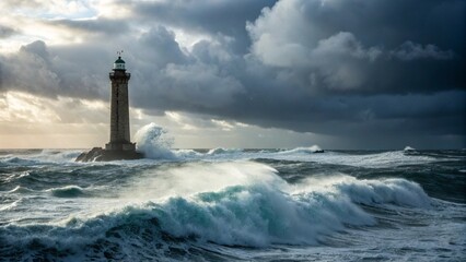 lighthouse at night