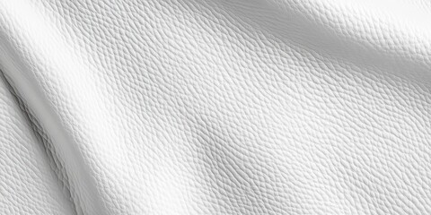 Here is a closeup image of a piece of white leather material