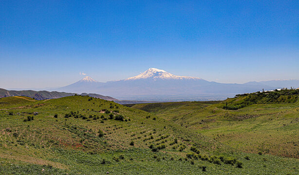 Majestic Mount Ararat (Masis) with Snow-Capped Peaks