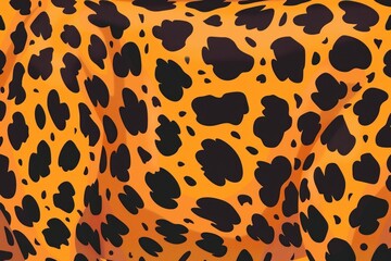 Fototapeta premium Leopard skin texture with copy space. Close-up leopard pattern. Big Cat fur. Leopard spots. Realistic leopard skin. Leopard design texture. Detailed leopard skin close-up. Wild Animal texture.
