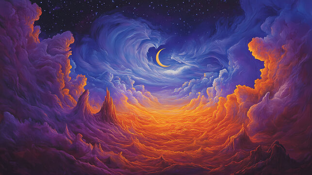 distant swirling uncharted planet