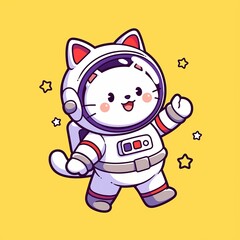 Obraz premium Cute Cat Astronaut in Space (30)