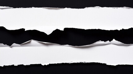 Fototapeta premium torn paper with minimalist black and white style