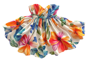 Colorful floral dress showcasing vibrant patterns ideal for spring and summer outings or special events