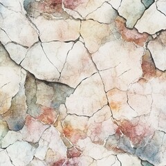 Fototapeta premium Abstract watercolor cracked texture.