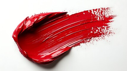 Red Lipstick Swirl on White