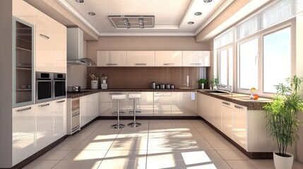 Modern Kitchen Design, Bright, Spacious, and Elegant