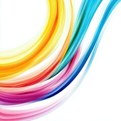 Vibrant, glowing lines dance across a white backdrop, creating an enchanting visual experience that captivates the eye.