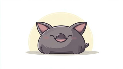 Adorable bat portrait design with a cheerful smile, perfect for kids posters and fun apparel. A cute cartoon to brighten your day