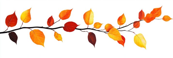 Autumn Branch with Colorful Leaves (18)