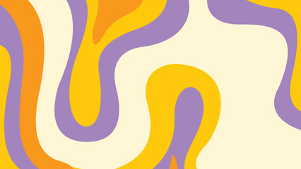 Wavy bold curved lines and squiggles ornament. brush strokes vector seamless pattern. colorful wallpaper.	