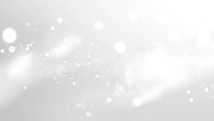 Obraz premium Abstract white background with glowing particles and bokeh.