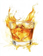 Professional Image of Distilled Beverages - Whiskey, Scotch, Whisky, Rum