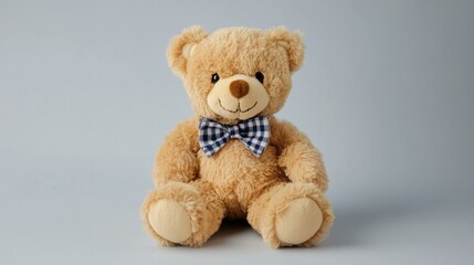 Obraz premium Soft and cuddly teddy bear, perfect gift for a newborn boy, ensuring comfort and joy during playtime and sleep.