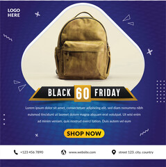 Black friday sale social media banner template