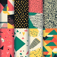 Professional Memphis Pattern Collection for Creative Design Projects