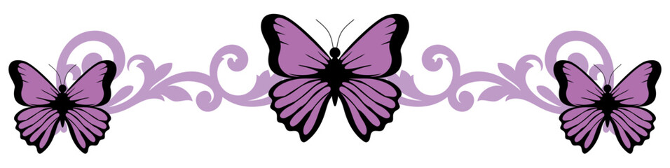 editable beautiful butterfly with swirls vector, perfect for elegant designs, decorations, and artistic projects. Ideal for nature, beauty, and ornamental themes
