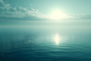 Naklejka premium Calm Turquoise Ocean Sunset View