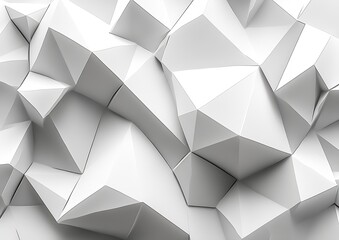 Obraz premium Dynamic abstract background with sharp white geometric shapes creating an interesting visual landscape : Generative AI