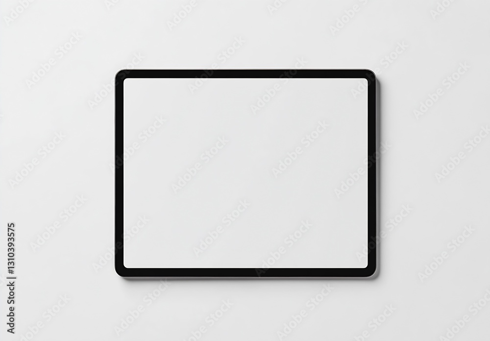 Poster Empty White Tablet Frame on Soft Background Ready for Custom Graphic Designs : Generative AI