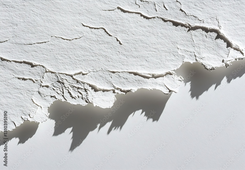 Poster artistic texture of torn white paper showcasing shadows and contrast for creative design backgrounds