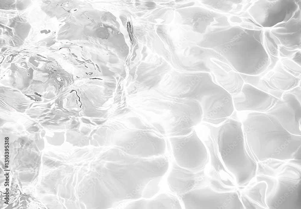 Poster gentle reflections of light dancing on water surface showcasing ripples and clarity in a serene sett