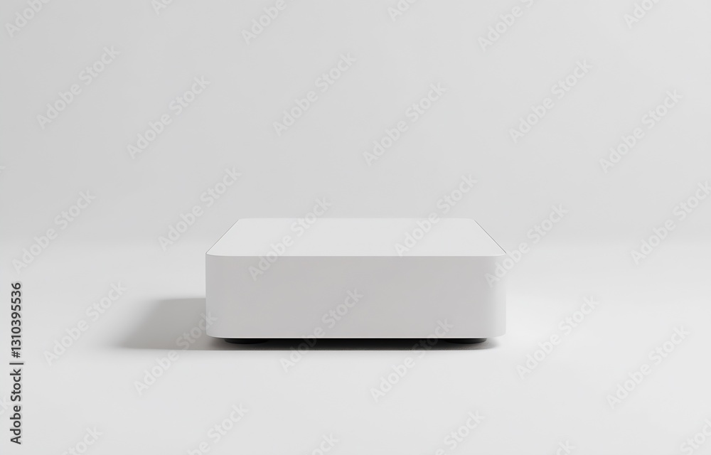 Aufkleber minimalist white design clean surface for modern product displays and photo shoots : generative ai