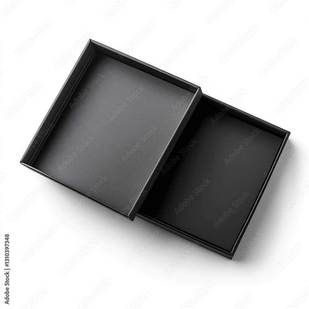 Poster minimalist stylish open black box with a sleek design perfect for showcasing elegant products : gene
